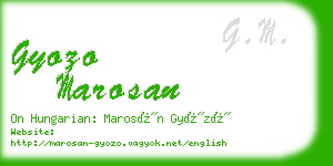 gyozo marosan business card